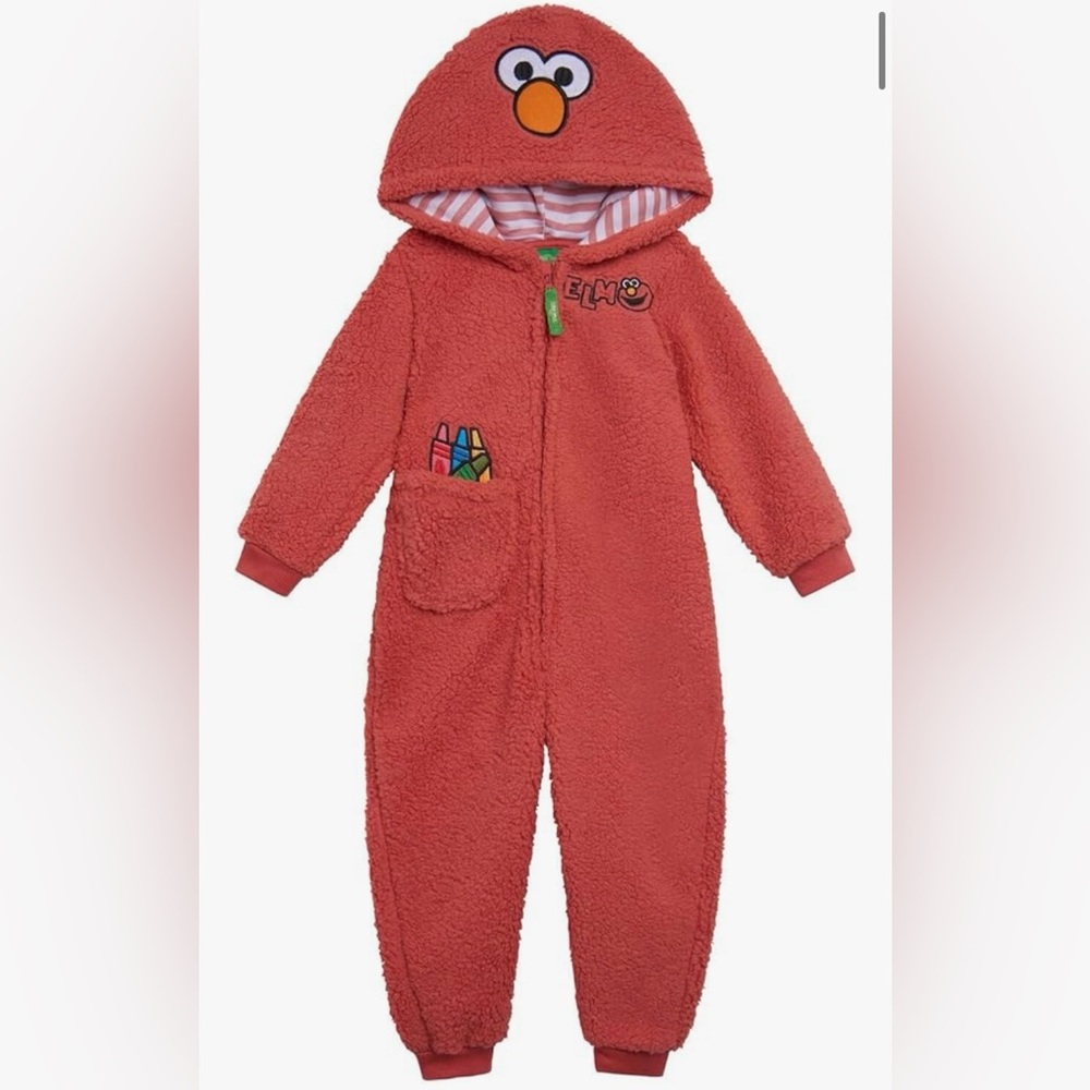 Elmo Red Fleece Kids One Piece
